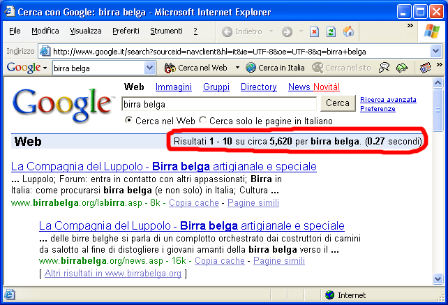 www.birrabelga.org primo in Google